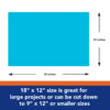 Construction Paper, Heavyweight, Atomic Blue, 12" x 18", 50 Sheets Per Pack, 5 Packs