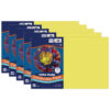 Construction Paper, Heavyweight, Lively Lemon, 12" x 18", 50 Sheets Per Pack, 5 Packs
