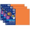 Construction Paper, Heavyweight, Electric Orange, 12" x 18", 50 Sheets Per Pack, 3 Packs