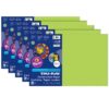 Construction Paper, Heavyweight, Brilliant Lime, 12" x 18", 50 Sheets Per Pack, 5 Packs