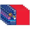 Construction Paper, Heavyweight, Festive Red, 12" x 18", 50 Sheets Per Pack, 5 Packs