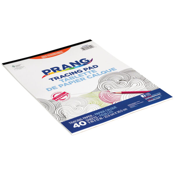 Tracing Paper Pad, Translucent, 9" x 12", 40 Sheets, Pack of 6
