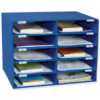 Mailbox, 10-Slot, Blue, 16-5-8"H x 21"W x 12-7-8"D