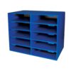 Mailbox, 10-Slot, Blue, 16-5-8"H x 21"W x 12-7-8"D