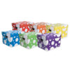 Storage Totes, 6 Assorted Polka Dot Colors, 10-1-8"H x 12-1-4"W x 15-1-4"D, Pack of 6
