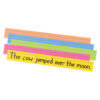 Sentence Strips, Assorted 5 Colors, 1-1-2" Ruled 3" x 24", 100 Strips Per Pack, 2 Packs
