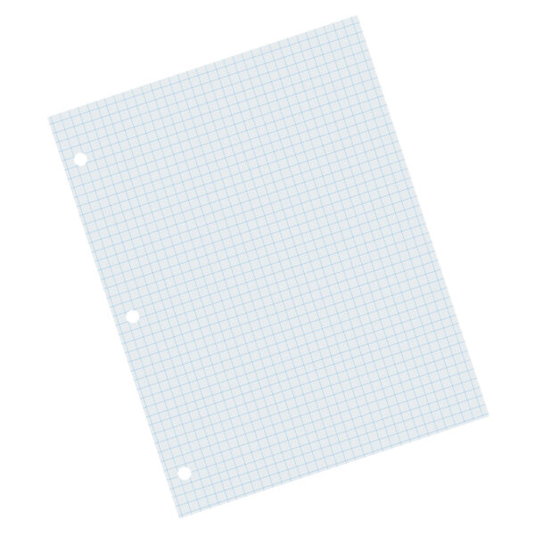 Graphing Paper, White, 2-sided, 1-4" Quadrille Ruled 8-1-2" x 11", 500 Sheets