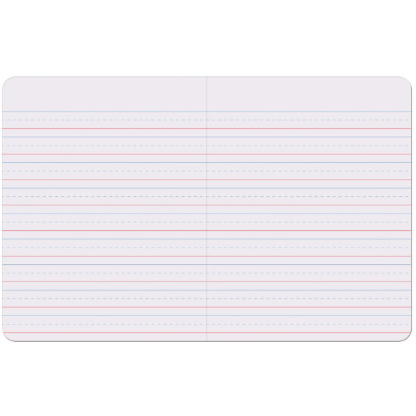 Primary Composition Book, Book Bound, D'Nealian-Zaner-Bloser, 5-8" x 5-16" x 5-16" Ruled, 9-3-4" x 7-1-2", 100 Sheets, Pack of 6