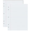 Composition Paper, White, 5-Hole Punched, Red Margin, 3-8" Ruled, 8" x 10-1-2", 500 Sheets Per Pack, 2 Packs