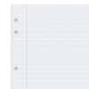 Composition Paper, White, 5-Hole Punched, Red Margin, 3-8" Ruled, 8" x 10-1-2", 500 Sheets Per Pack, 2 Packs