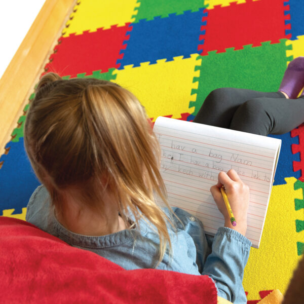 Multi-Sensory Raised Ruled Tablet, Tape Bound, 5-8" x 5-16" x 5-16" Ruled Long, 10-1-2" x 8", 40 Sheets, Pack of 3