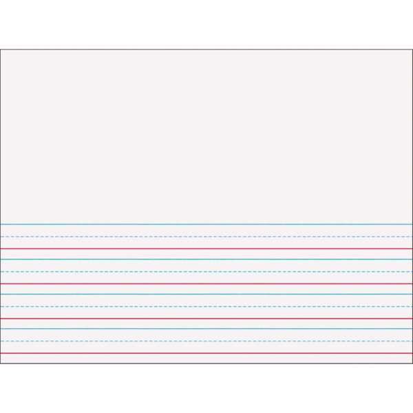 Multi-Sensory Raised Ruled Tablet, Tape Bound, 5-8" x 5-16" x 5-16" Picture Story Ruled Long, 10-1-2" x 8", 40 Sheets, Pack of 3