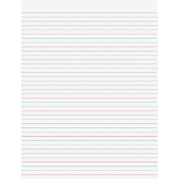 Multi-Program Handwriting Tablet, D'Nealian-Zaner-Bloser, 1-2" x 1-4" x 1-4" Ruled Short, 8" x 10-1-2", 40 Sheets, Pack of 12