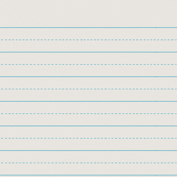 Newsprint Handwriting Paper, Alternate Dotted, Grade 1, 1" x 1-2" Ruled Long, 11" x 8-1-2", 500 Sheets Per Pack, 5 Packs