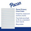 Primary Chart Pad, White, 1" Ruled Short Way, 24" x 36", 100 Sheets