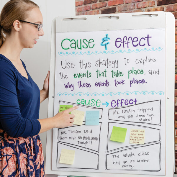 Heavy Duty Anchor Chart Paper, Non-Adhesive, White, Unruled 24" x 32", 25 Sheets