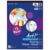 ERSPAC4737-3.jpg Drawing Paper Pad, Heavyweight, 12" x 18", 24 Sheets, Pack of 3