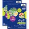 ERSPAC4943-2.jpg Watercolor Paper, White, Package, 140 lb., 9" x 12", 50 Sheets Per Pack, 2 Packs