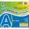 Self-Adhesive Letters, Blue, Puffy Font, 4", 78 Characters Per Pack, 2 Packs