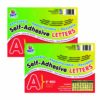 Self-Adhesive Letters, Red, Puffy Font, 2", 159 Characters Per Pack, 2 Packs