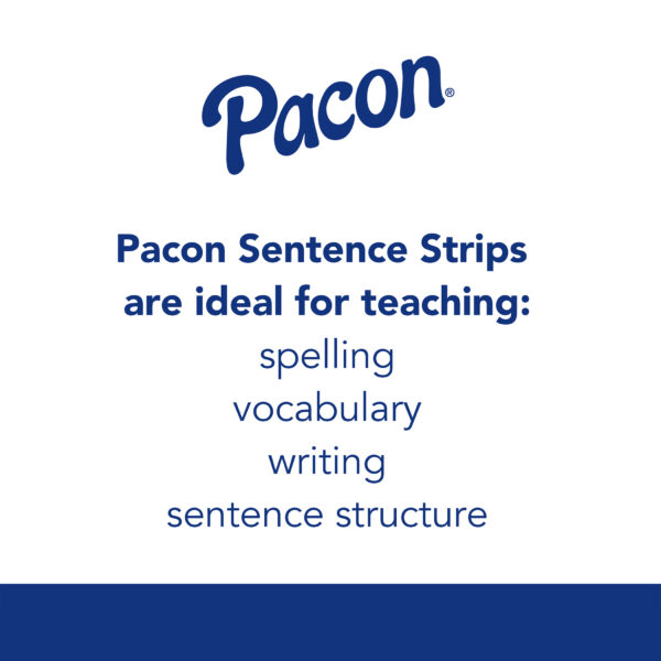 Sentence Strips, White, 1-1-2" Ruled, 3" x 24", 100 Strips Per Pack, 6 Packs