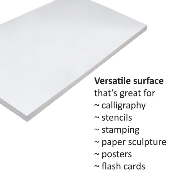 Heavyweight Tagboard, White, 12" x 18", 100 Sheets