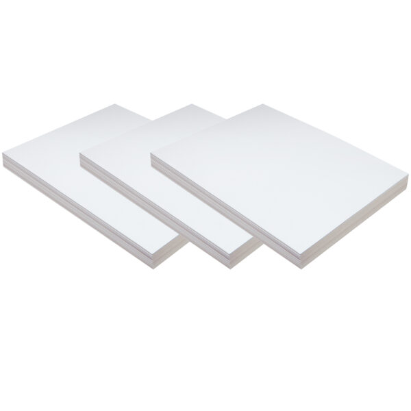 ERSPAC5281-3.jpg Medium Weight Tagboard, White, 9" x 12", 100 Sheets Per Pack, 3 Packs