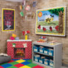 Corrugated Fireplace, Tu-Tone Brick, 30"H x 38"W x 7"D, 1 Fireplace
