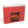 Corrugated Fireplace, Tu-Tone Brick, 30"H x 38"W x 7"D, 1 Fireplace
