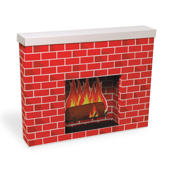 Corrugated Fireplace, Tu-Tone Brick, 30"H x 38"W x 7"D, 1 Fireplace
