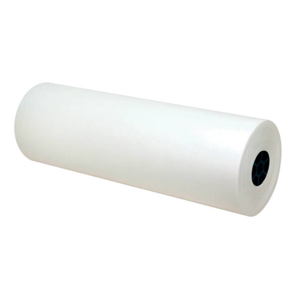 Lightweight Kraft Paper Roll, White, 24" x 1000', 1 Roll
