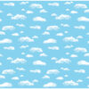 Bulletin Board Art Paper, Clouds, 48" x 50', 1 Roll