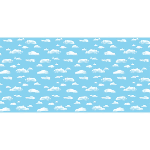 Bulletin Board Art Paper, Clouds, 48" x 50', 1 Roll