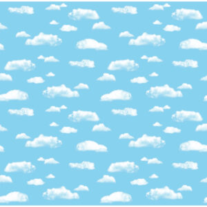 Bulletin Board Art Paper, Clouds, 48" x 12', 4 Rolls