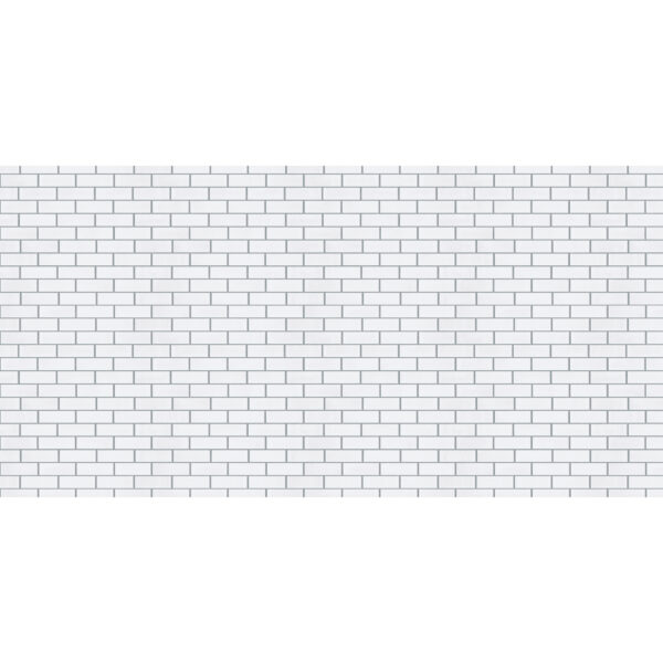 Bulletin Board Art Paper, White Subway Tile, 48" x 50', 1 Roll
