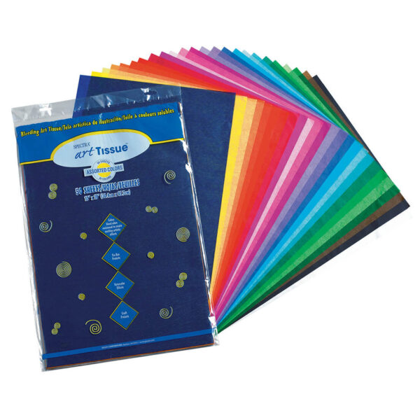 ERSPAC58520-6_1.jpg Deluxe Bleeding Art Tissue, 25 Colors, 12" x 18", 50 Sheets Per Pack, 6 Packs