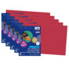 Construction Paper, Medium Weight, Red, 12" x 18", 50 Sheets Per Pack, 5 Packs