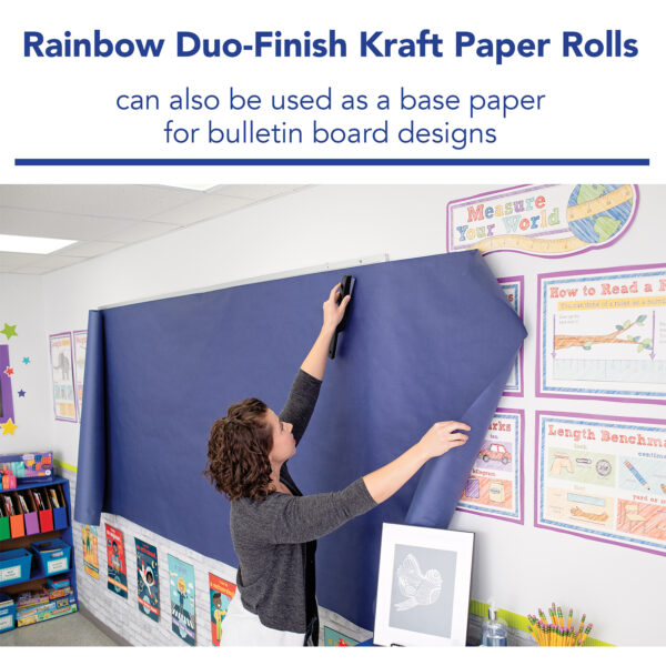 Colored Kraft Duo-Finish Paper, Dark Blue, 36" x 1,000', 1 Roll