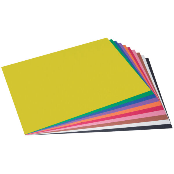 Construction Paper, Medium Weight, 10 Assorted Colors, 18" x 24", 100 Sheets