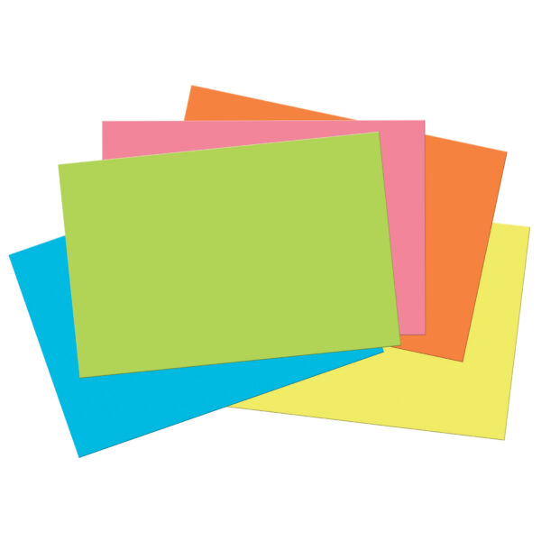 Construction Paper, Heavyweight, 5 Assorted Hot Colors, 12" x 18", 50 Sheets Per Pack, 3 Packs