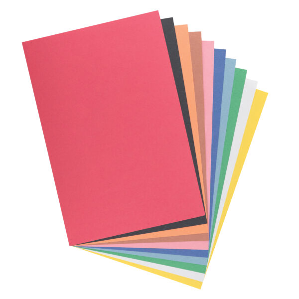 Construction Paper, Standard Weight, 10 Assorted Colors, 6" x 9", 500 Sheets