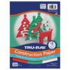 Construction Paper, Heavyweight, Holiday Assortment, 9" x 12", 150 Sheets Per Pack, 3 Packs