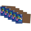 Construction Paper, Medium Weight, Dark Brown, 12" x 18", 50 Sheets Per Pack, 5 Packs