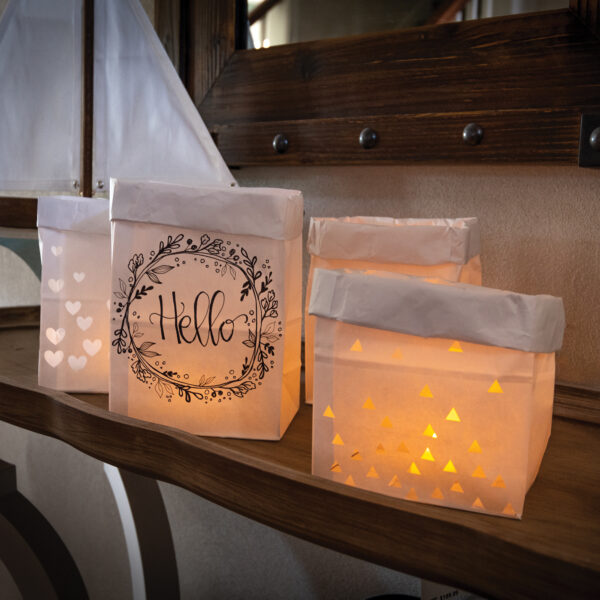 Kraft Bag, White, 6" x 3-5-8" x 11", 100 Bags