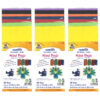 Mini Kraft Bag, Assorted Bright Colors, 4-1-8" x 2-5-8" x 8", 28 Per Pack, 3 Packs