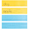 Mini Sentence Strips, 5 Assorted Colors, 1-1-2" x 3-4" Ruled, 3" x 12", 100 Per Pack, 3 Packs