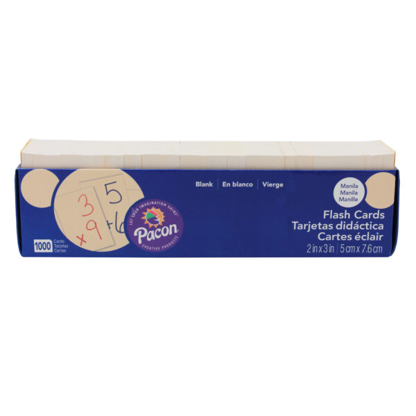 ERSPAC74000.jpg Blank Flash Card Dispenser Box, Manila, Unruled 3" x 2", 1000 Cards