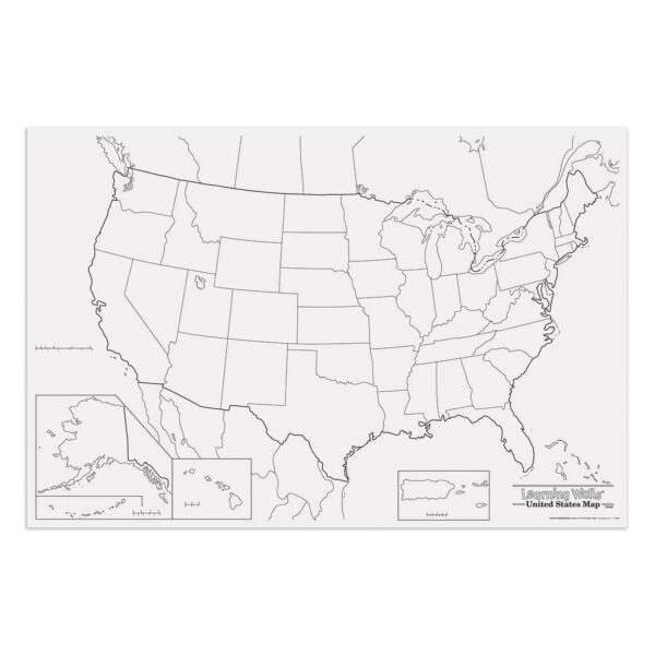ERSPAC78760.jpg Learning Walls, United States Map, 48" x 72", 1 Piece
