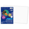 Construction Paper, Medium Weight, Bright White, 12" x 18", 50 Sheets Per Pack, 5 Packs