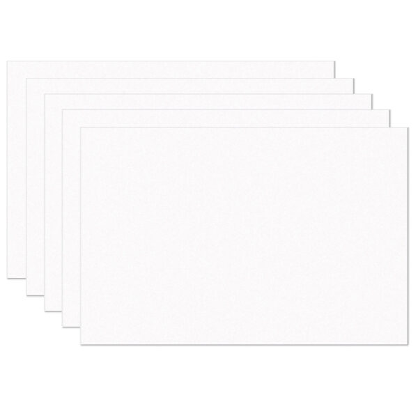 Construction Paper, Medium Weight, Bright White, 12" x 18", 100 Sheets Per Pack, 5 Packs